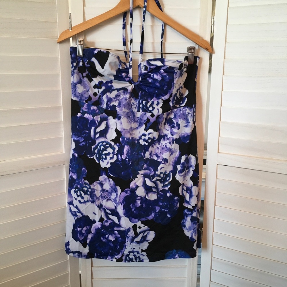 Vintage Shape FX Newport News one piece swimwear skirt in size 16T Roses